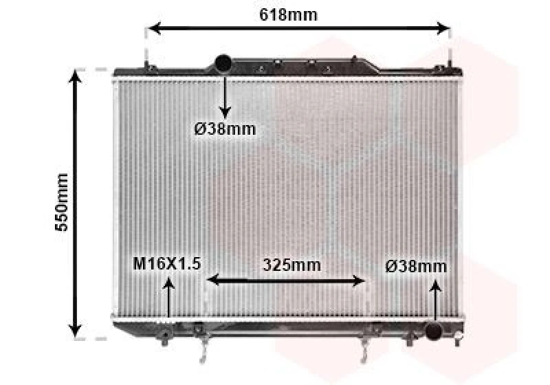 Image of VAN WEZEL Engine radiator VAN WEZEL 53002255