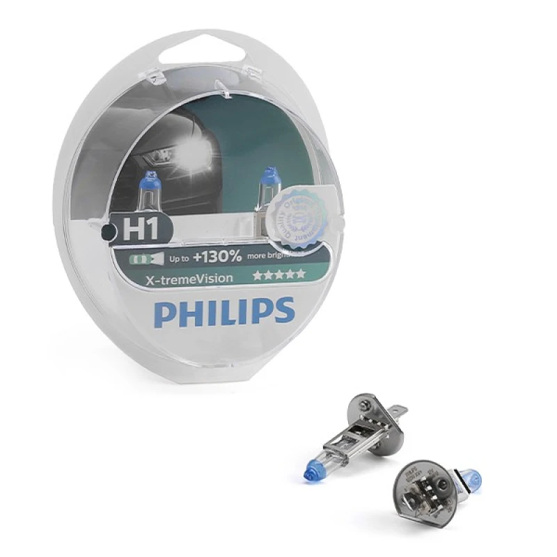 Image of PHILIPS 12258XV+S2 Light Bulbs H1, Halogen, 55W, 12V Bulb,spotlight (106)