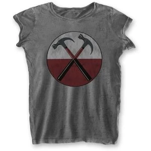 Image of Pink Floyd - The Wall Hammers Ladies Large T-Shirt - Grey