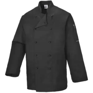 Image of Portwest C834BKRM - sz M Somerset Chefs Jacket - Black - Black