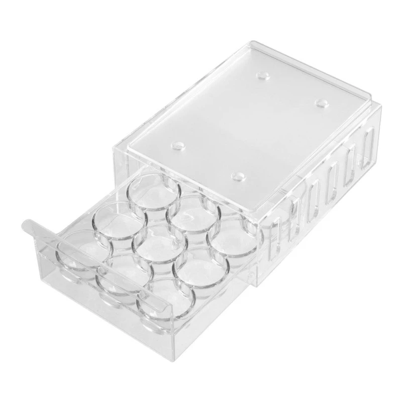 Image of LIFE IDEAS 2pcs Egg Storage Box with Lid Clear unisex 2pcs