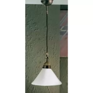 Image of Elegant hanging lamp NONNA antique brass 1 bulb, daimeter 20 Cm