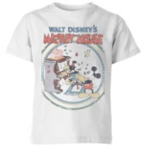 Image of Disney Retro Poster Piano Kids T-Shirt - White - 11-12 Years