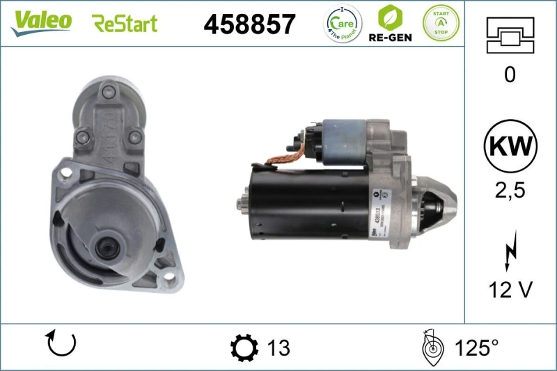 Image of Starter motor VALEO 458857
