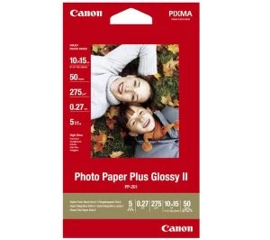 image of Canon 100 x 150 mm PP-201 Glossy Photo Paper 50 Sheets