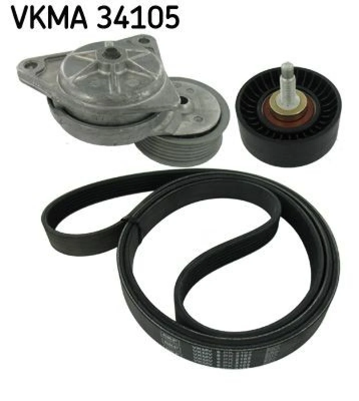 Image of SKF V-Ribbed Belt Set SKF VKMA 34105