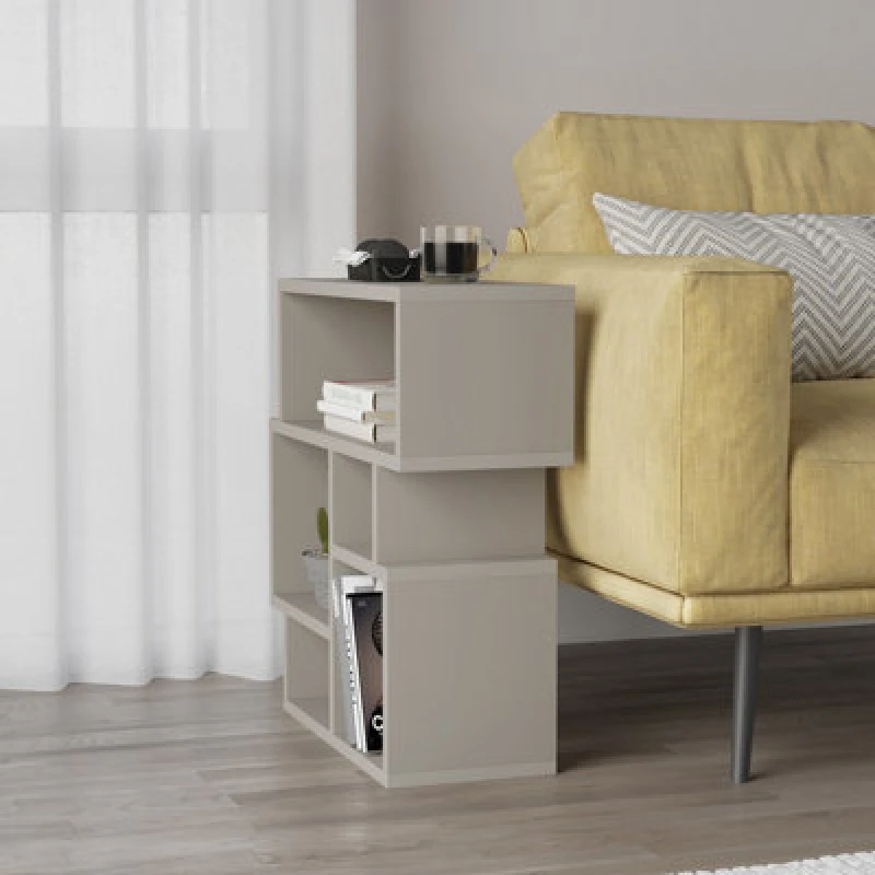 Image of Decortie Karma Modern Multipurpose Side Table H60.5cm Sandstone