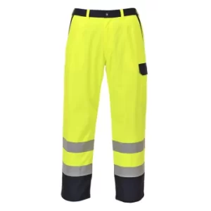 image of Biz Flame Pro Mens Flame Resistant Trousers Yellow L