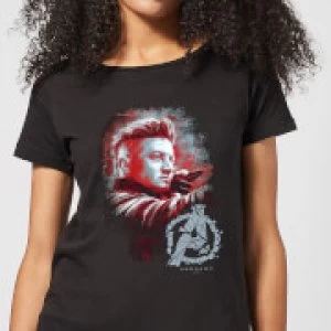 Image of Avengers Endgame Hawkeye Brushed Womens T-Shirt - Black - M