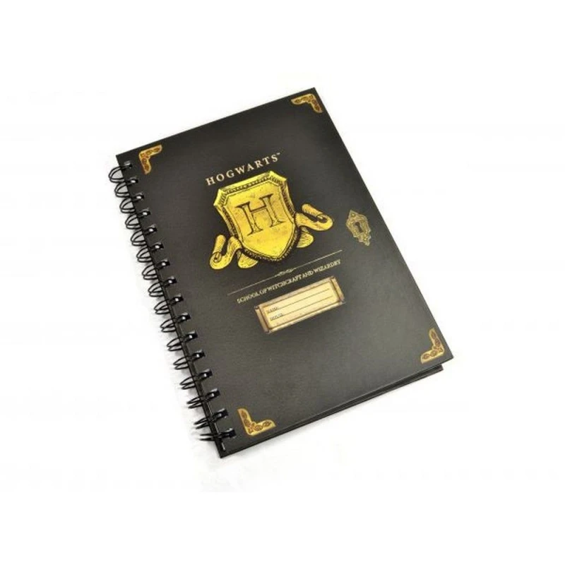 Image of Harry Potter Hogwarts A5 Wirebound Notebook Black unisex
