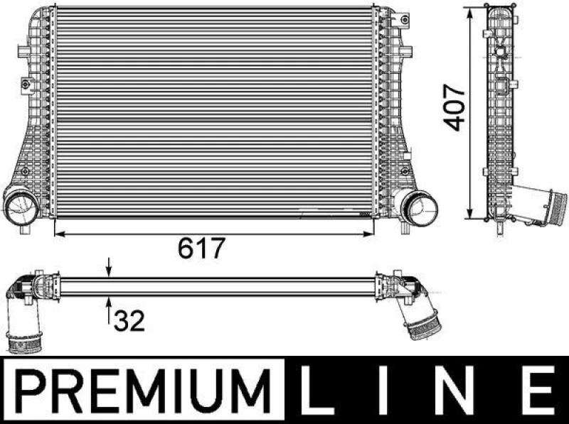 Image of Intercooler MAHLE CI 208 000P
