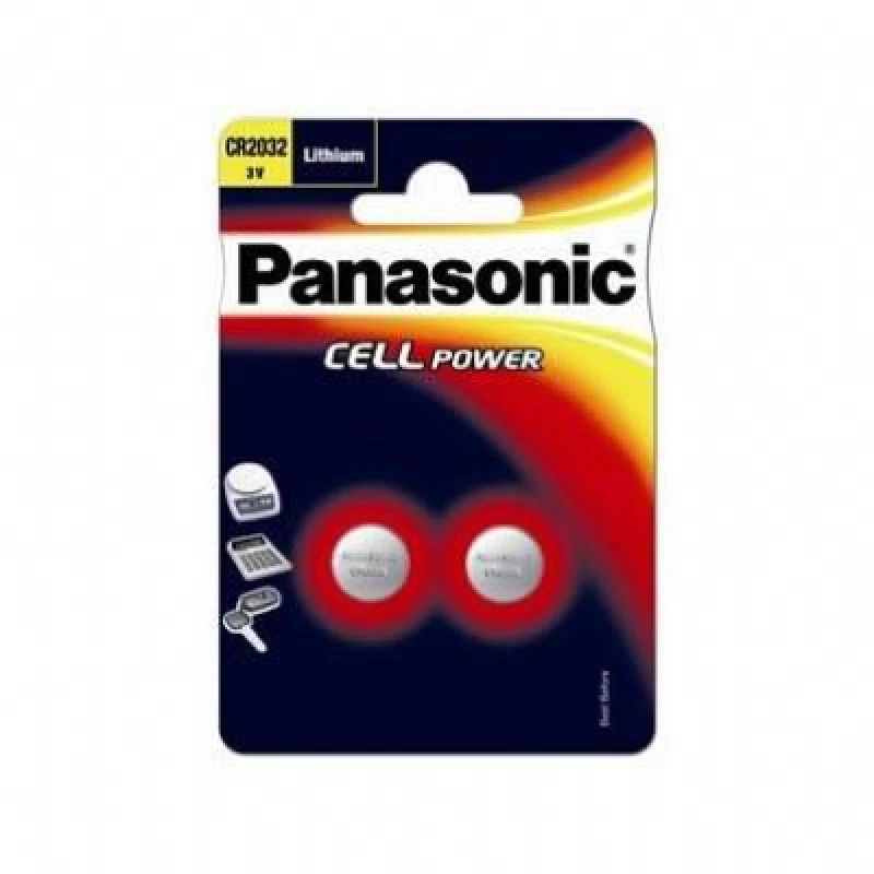 Image of Panasonic CR2032. 1x2. 3V. 220mh