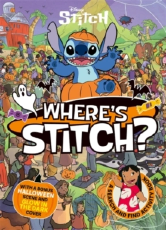 Image of Where's Stitch? A LIMITED HALLOWEEN edition Disney search-and-find activity book with GLOW IN THE DARK cover! Paperback / softback
