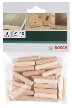 Image of Bosch Dowel 8mm X 40mm, Pack Of 40