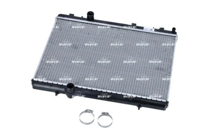 Image of NRF 53112 Engine radiator EASY FIT Brazed cooling fins, Aluminium, with mounting parts Aluminium Radiator,engine cooling (470)