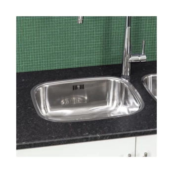 Image of Reginox - Comfort Single Bowl Kitchen Sink Stainless Steel Basket Strainer Waste
