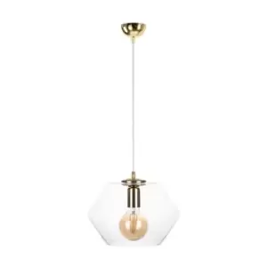 image of Eve Dome Pendant Ceiling Light Gold, 30cm, 1x E27