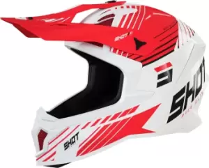 image of Shot Lite Fury Motocross Helmet, white-red, Size 2XL, white-red, Size 2XL