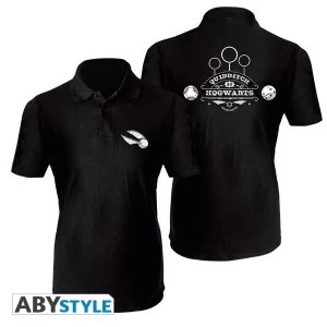 Image of Harry Potter - Quidditch - Mens Small SS Polo Shirt - black