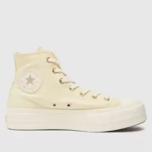 image of Converse Natural All Star Lift Hi Trainers