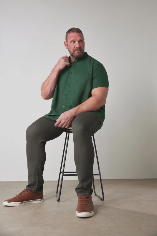 Image of BadRhino Slim Fit Chino Trousers Grey