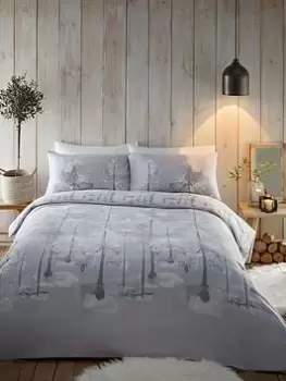 Image of Appletree Alaska Brushed Cotton Duvet Set - Db