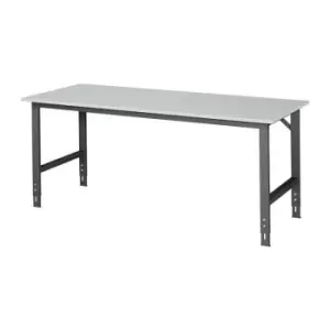 image of Etabli l.2000xP800xH760-1080 mm plateau de travail melamine chassis anthracite