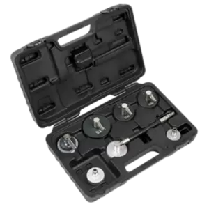 Image of Sealey 7pc Brake & Clutch Pressure Bleeder Cap Set - VS0204C