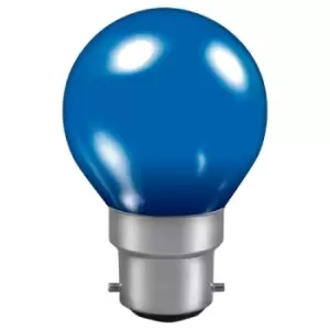 Image of Crompton Lamps 15W Golfball B22 Dimmable Colourglazed IP65 Blue