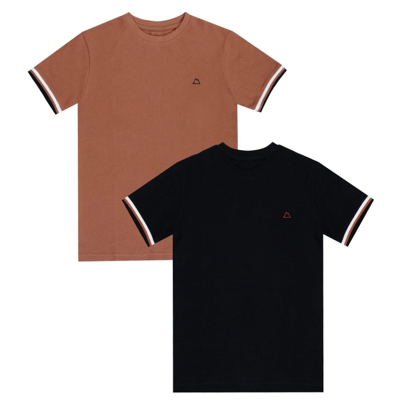 Image of Firetrap Logo T-Shirt 2 Pack Juniors - Multi Multi One Size