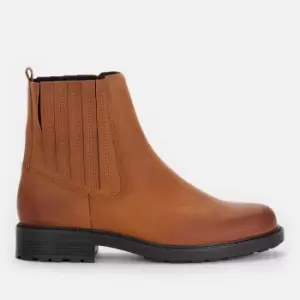 Image of Clarks Womens Orinoco 2 Mid Leather Chelsea Boots - Brown Snuff - UK 3