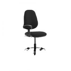 Image of Task Office Chair Eclipse II Lever Black Fabric With Loop Arms And Hi Rise Draughtsman Kit