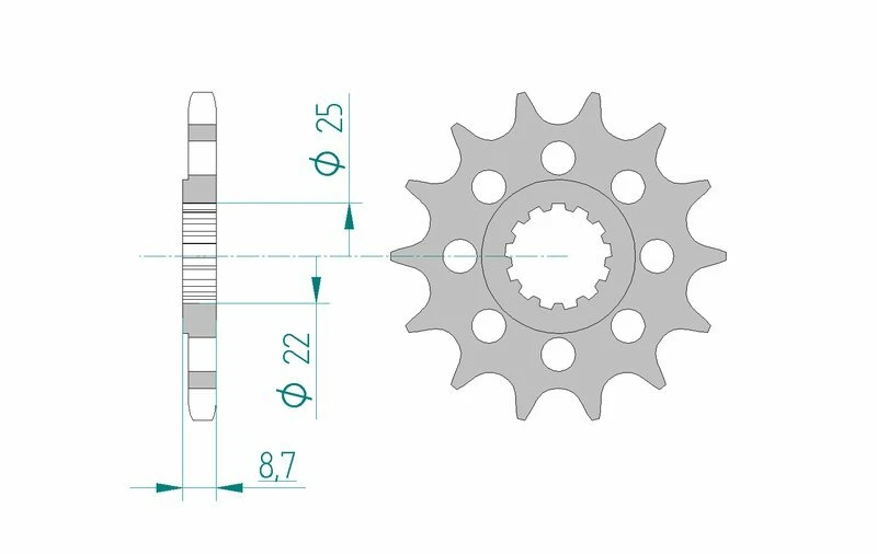 Image of AFAM Steel Standard Front Sprocket 28403 - 525