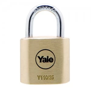 Image of Yale 25mm Brass Padlocks - Pack of 2
