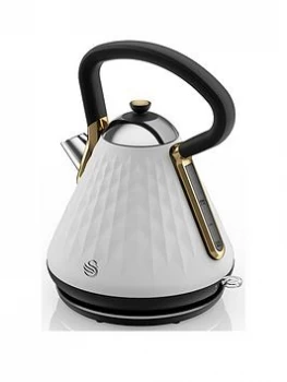 image of Swan Swan Gatsby Range 1.7-Litre Kettle - White/Gold