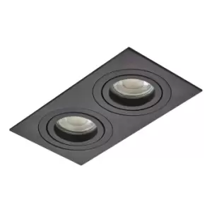 Image of Inlight Pasto Double Ceiling Downlight Black