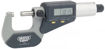 Image of DRAPER Expert Dual Reading Digital External Micrometer - 0-25mm/0-1" 46599