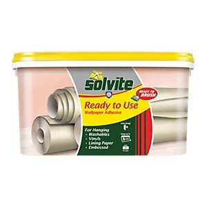 image of Solvite Ready to Use Wallpaper Paste - 5 Roll