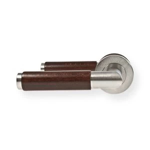 Image of LocksOnline Cuba Lever Handle Set on Round Rosette