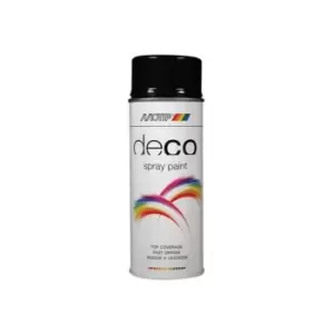 image of PlastiKote Deco Spray Paint High Gloss RAL 9005 Deep Black 400ml