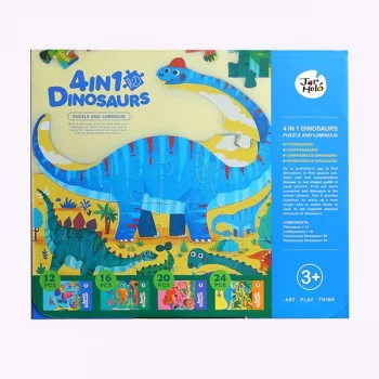 image of 4 in 1 Dinosaurs Jigsaw Puzzle - Luminous