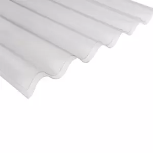 Image of Corrubit Clear Polycarbonate Corrugated Roofing Sheet (L)2M (W)950mm (T)0.8mm