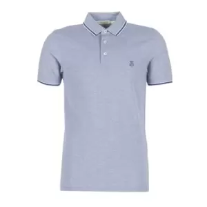 image of Selected SLHTWIST mens Polo shirt in Blue - Sizes XXL,S,M,L,XL