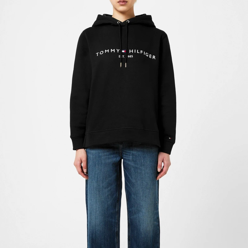 Image of Tommy Hilfiger Essential Hilfiger Hoodie - Black 14