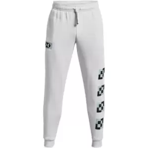 Image of Under Armour Rival Fleece Geometric Jogging Pants Mens - Grey
