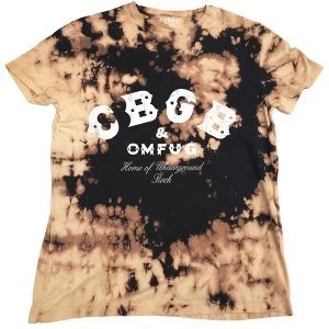 image of CBGB - Classic Logo Unisex Large T-Shirt - Brown, Black