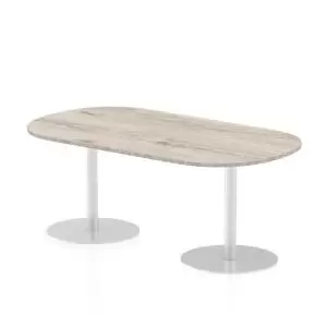Image of Italia Poseur Boardroom Table 1800 Top 725 High Grey Oak