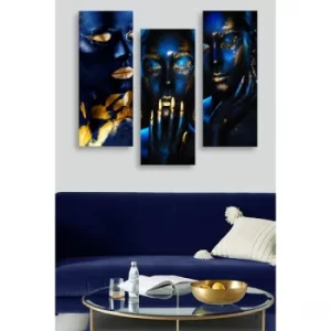 Image of MDF0040 Multicolor Decorative MDF Painting (3 Pieces)