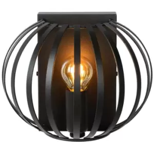 image of Lucide MANUELA - Wall Light - 1xE14 - Black