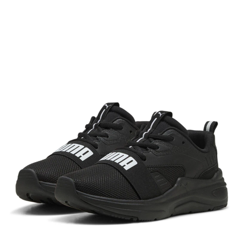 Image of Puma Wired SoftRide Running Trainers Juniors - Black 3